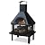 UniFlame WAF1013C Firehouse with Chimney, Black
