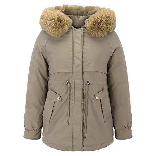 Grand vêtement en coton épais XXL lâche kaki pour en finir avec le froid