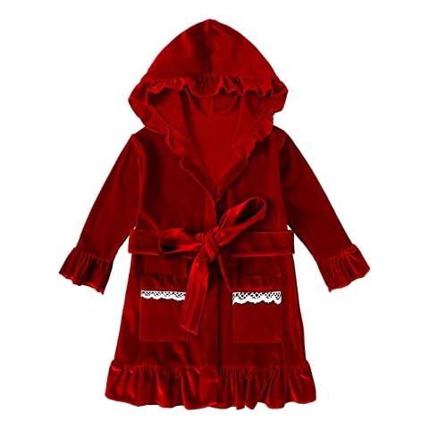 Alunsito Kids Christmas Hooded Robe Cover