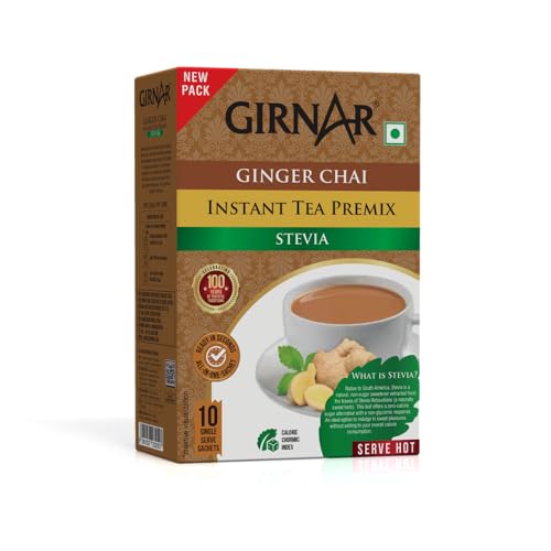 Image of Girnar Instant Ginger Chai Premix with Stevia - 10 sachets