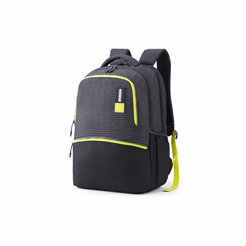 Image of American Tourister Uni-Prim | 32 Ltrs | 3 Compartments | Bottle Pocket | Ergonomic Padded Back Panel & Shoulder Straps | School Backpack for Boys & Girls | 1 Year International Warranty | Black