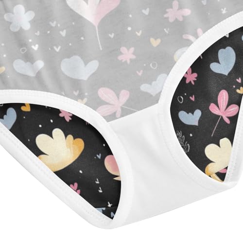 ZZKKO Pink Flamingo Black Girls Underwear Toddler Panties for Girls Comfort Brief Size 2-8T4