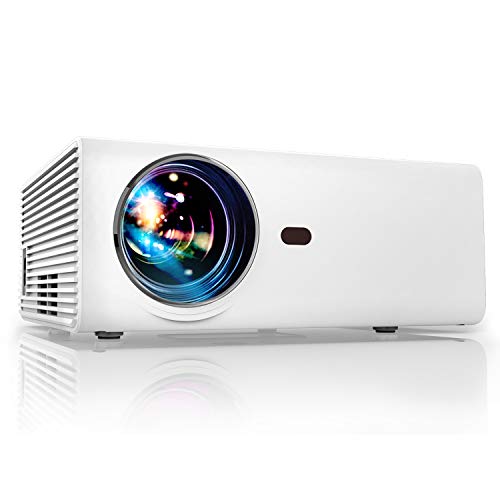 Projector, YABER Portable Projector with 5500LUX 60,000 HRS LED Lamp Life, 1080P and 200â€™â€™ Supported, Full HD Mini Movie Projector Compatible with Smartphone/Fire Stick/TV/PS4 Ideal for Home Theater