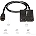 StarTech.com 4K HDMI Splitter 1 In 2 Out - 4K 30Hz HDMI 1.4 2 Port Video Splitter Box -with high speed HDMI cable, USB power cable - Black (ST122HD4KU)