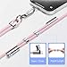 AntoFlash Adjustable Phone Lanyard, 2-in-1 Crossbody Strap with Built-in Type-C Cable & 2 Tabs, Hands-Free Neck holder, Pink