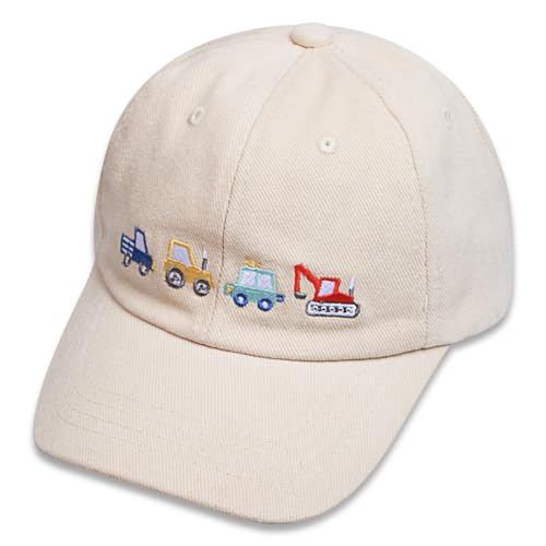 ZGDG Kids Boys Girls Baseball Cap Toddler Embroidery Car Trucker Hat Adjustable Washed Vintage Sun Fishing Hat for 3-8 Years