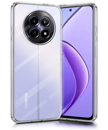 Image of WOW IMAGINE Clear Transparent Back Case Cover for Realme 13 5G | Realme 12 5G | 12X 5G | Narzo 70x 5G | C65 5G | N65 | Device & Camera Protection Shockproof TPU | Flexible Silicone - Transparent