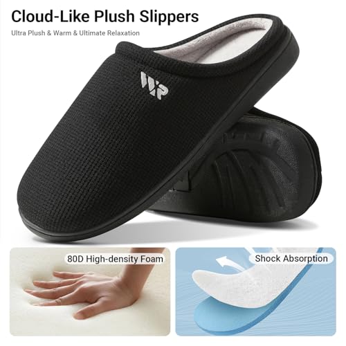 Mens Memory Foam Slippers Slip On Warm Shoes House Shoes Indoor Outdoor3