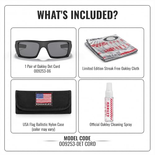 Image of Oakley DET CORD OO9253 Rectangle Shape Sunglasses w /Official Eyewear Kit | Non-Polarized, Men's Sunglasses