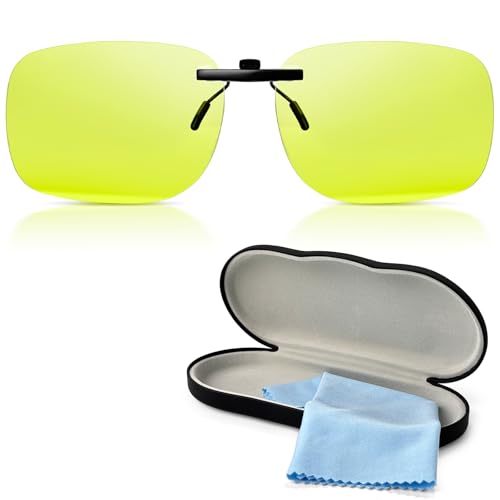 UpaClaire Clip-on Blue Light Blocking Glasses, HD Clarity, Relieves Strain