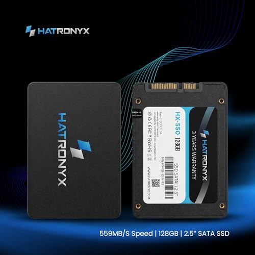Image of HX-550 128GB 2.5 Inch SATA III Internal SSD with Micron 3D NAND | Up to 559MB /s Read & 510MB /s Write | High Speed SSD for Laptop Desktop Upgrade | 3+3 Year's Extended Warranty