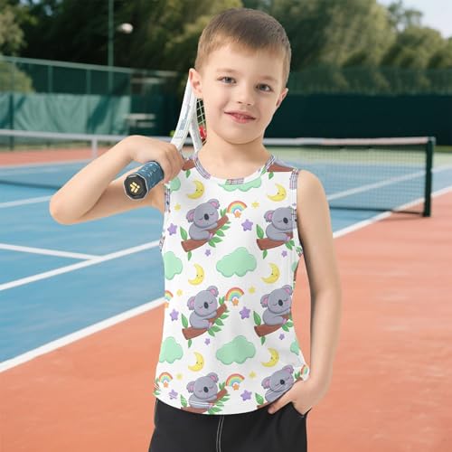 Koala Stars Moon Boys Tank Tops Toddler Boys' Assorted Sleeveless Tank Tops for Boy,3T 6