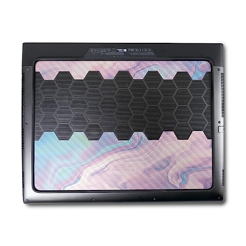 Image of MightySkins Carbon Fiber Skin Compatible with Alienware M18 R1 (2023) Full Wrap Kit - Pastel Wave | Protective, Durable Textured Carbon Fiber Finish | Easy to Apply & Change Styles | Made in The USA