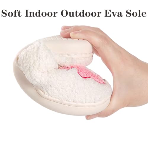 Image of Comfy House Slippers For Women Men, Ladies Fuzzy Bedroom Slippers,indoor Outdoor Memory Foam Shoes