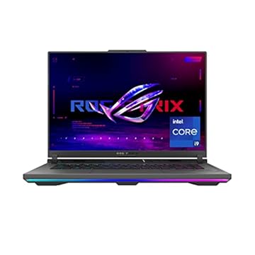 ASUS Laptop para jogos ROG Strix G16 (2023), 40.6 cm 16:10 FHD 165Hz, GeForce RTX 4070, Intel Core i9-13980HX, 16GB DDR5, SSD PCIe de 1TB, Wi-Fi 6E, Windows 11, G614JI-AS94, cinza Eclipse