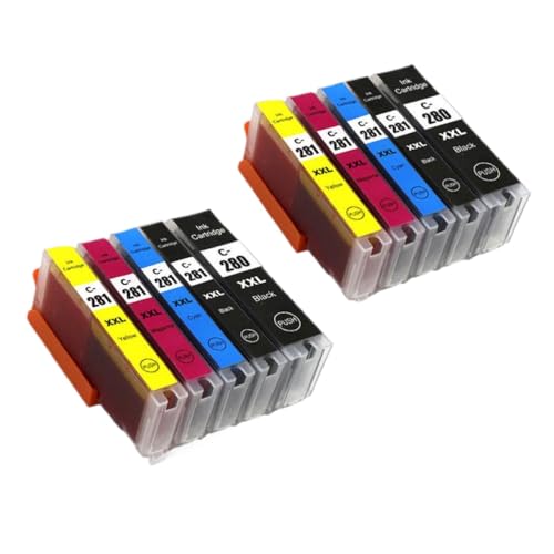 Cartouche d'encre PGI-280 CLI-281 noire et couleur pack de 2 pour TR8520 TR7520 TS6220