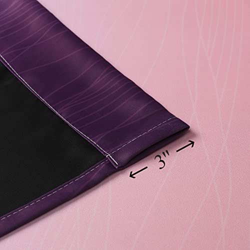 Estelar Textiler Pink And Purple Blackout Curtains For Girls Bedroom, Full Room Darkening Rod Pocket Ombre Curtains For Kids Room, Thermal Insulated Light Blocking Gradient Drapes, 52Wx63L, 2 Panels #TOP6