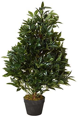 Nearly Natural 3ft. Bay Leaf Artificial Topiary Tree UV Resistant (Indoor/Outdoor)
