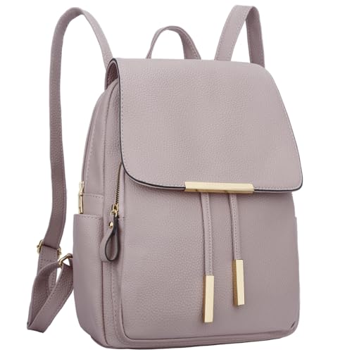 Image of KKXIU Trendy Leather Backpack Purse for Women and Ladies Shoulder Travel Daypacks Bags (A-Pink)
