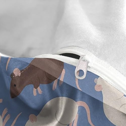 Housse de couette rat anti-acarien microfibre douce pour lit double - 8