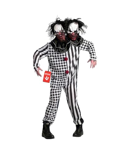Morph Disfraz Payaso Terrorífico, Traje de Payaso Malvado para Halloween, Disfraces de Payaso Espeluznante para Hombres, L