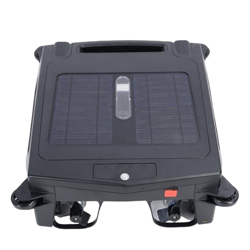 Depisuta Limpiador de Piscina robótico Solar, Limpiador automático Recargable de la Superficie de la Piscina robótica Skimmer con Almacenamiento de Basura de 3.4L, Tiempo de ejecución 5H (Enchufe