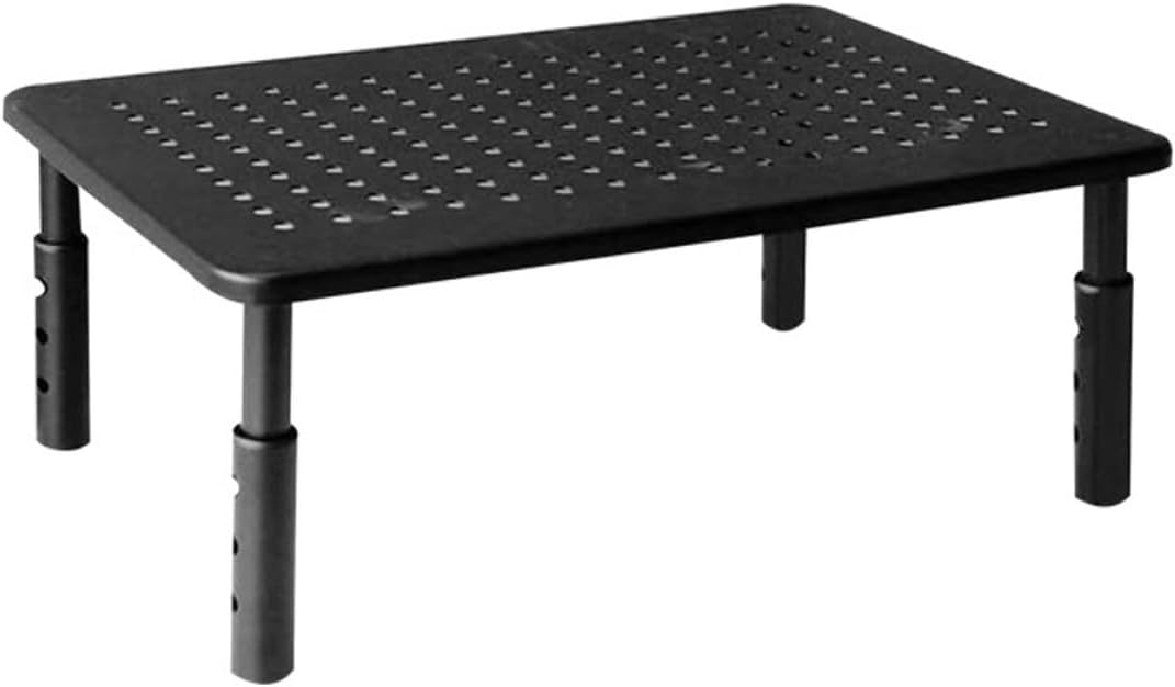 GALPADA Height Adjustable Monitor Stand Riser for Computer Desk with Storage Shelf, All-Purpose Laptop Riser Suitable for Office and Home Use, Black Single Unit