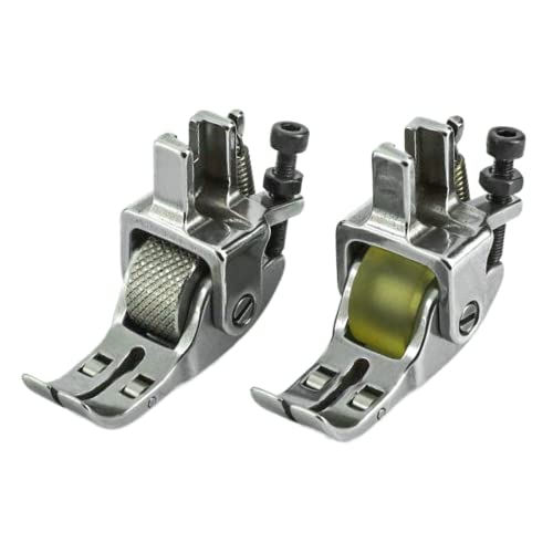 Blooy - 2 PCS Roller Presser Foot para máquina de coser