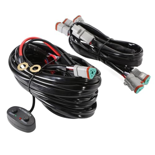 Auxbeam Led Light Bar Wiring Harness for LED Light Bars Work Light Driving Lights