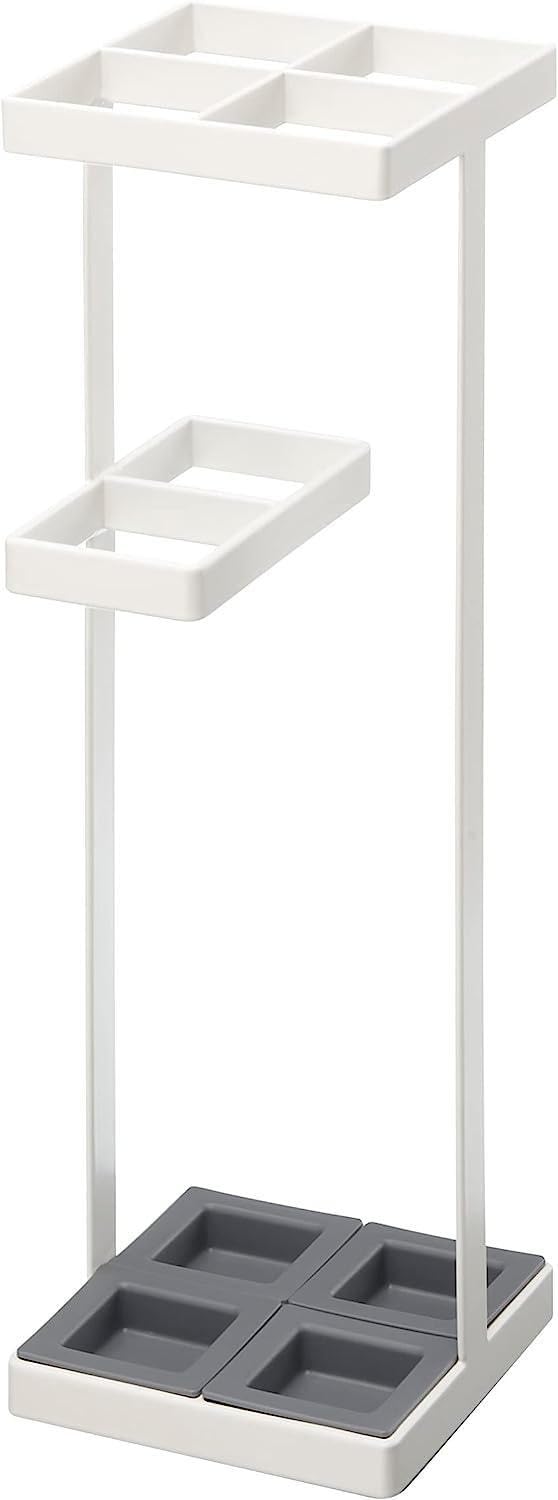 YAMAZAKI 7639 TOWER Umbrella Stand, white, Steel/Polypropylene, Minimalist, 11 x 11 x 36 cm