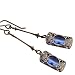 Produktbild Carry stone Wunderschöne Haken Ohrringe Vintage Frauen Faux Edelstein geschnitzt Anhänger Dangle Drop Hook Ohrringe Schmuck - Blaue Ohrringe praktisch und nützlich