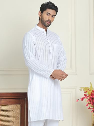 Image of Jompers Men's Cotton Striped Kurtas