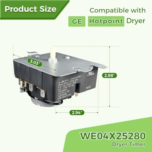 Minuteur de sèche-linge WE04X25280 avec gestion de cycle précise