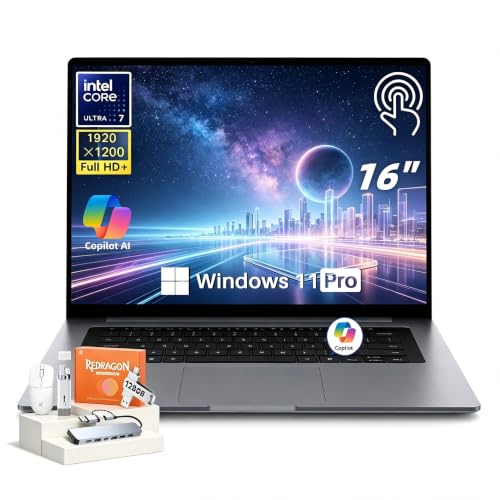 Image of Samsung - Galaxy Book6 16 inch Touch Screen Laptop, Intel Ultra 7 355 Copilot+ PC 120Hz FHD+ LED Display, 16GB DDR5 RAM, 1TB SSD Up to 24-Hour Battery Life, Windows 11 Pro for Home Office Business