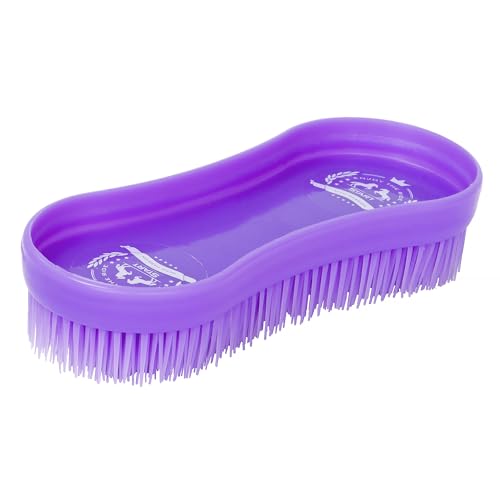 START Flexibel Pferdebürste - Magic - Leichte biegsame Kunststoffbürste für effektive Fellpflege & Schmutzentfernung bei Pferd (Violett)