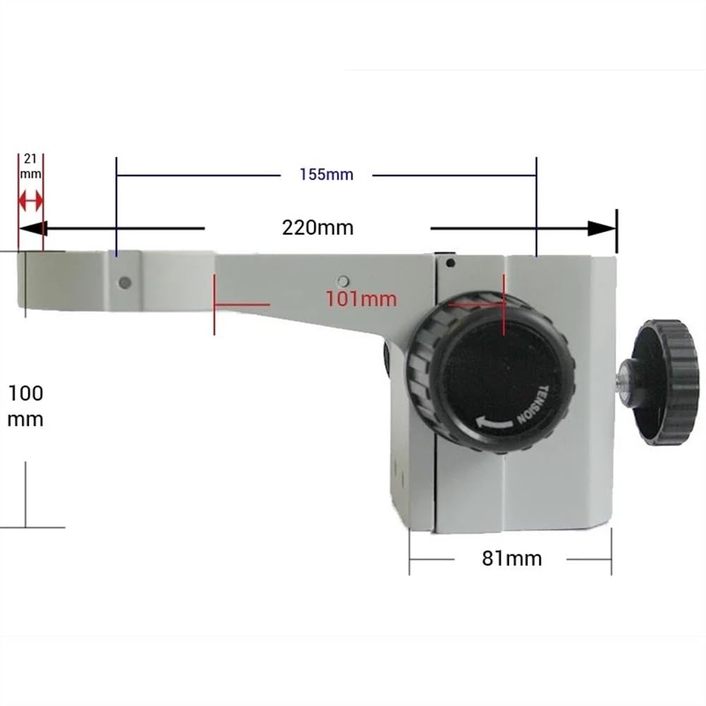 Kit de accesorios para microscopio Soporte de cabeza de Microscopio estéreo de 76MM, estante de enfoque ajustable for Binocular, soporte de Microscopio Trinocular, soporte de 32MM portaobjetos de micr