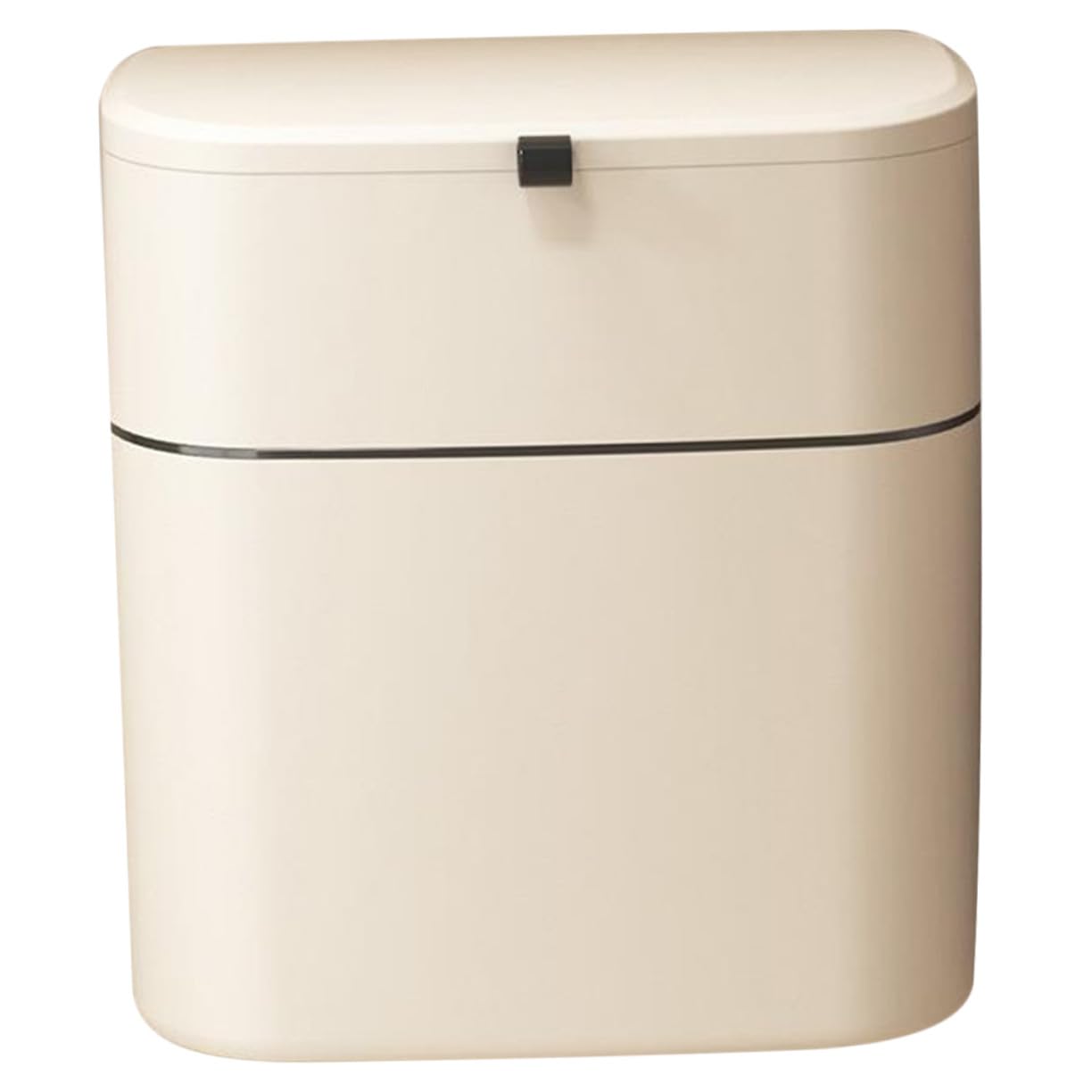 Hängender Mülleimer für Küchenschränke mit Deckel 12l Fassungsvermögen in Beige Stabilem Pp Material und Glatter Oberfläche für Küche und Schrank