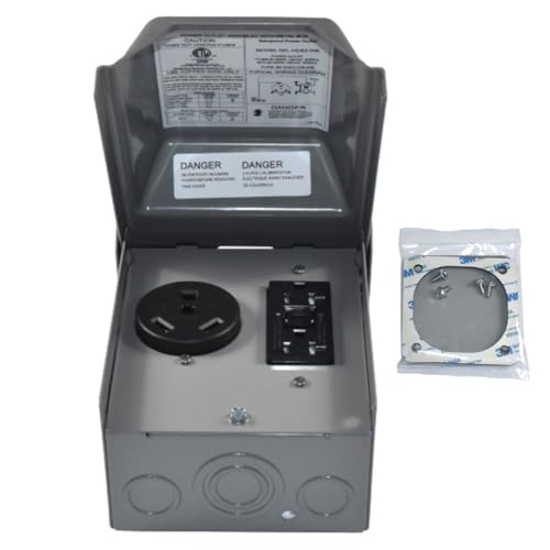 HQRP 30 Amp 125 Volt RV Power Outlet NEMA TT-30R & 20A WRTR GFCI