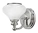 Hinkley 56550PN Transitional One Light Bath from Ainsley collection in Chrome, Pol. Nckl.finish,