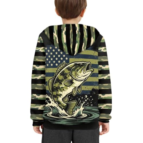 Image of WELLFLYHOM Boys Hooded Sweatshirts Hoodie Pullover Cool Graphic Crewneck Blouses Size 6-16