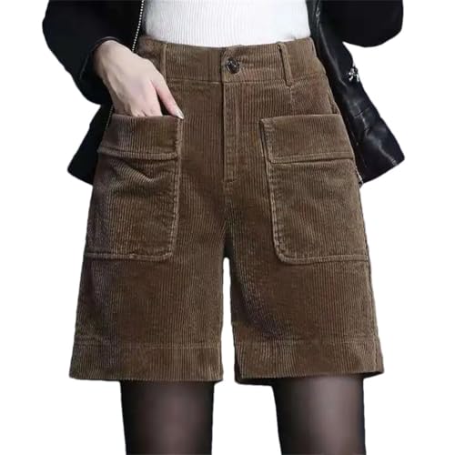 Short taille haute en velours coupe ample anti-frottement avec poches | M