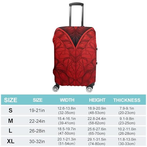 Travel Luggage Cover Elastic Suitcase Cover Heart Shaped Pattern Luggage Covers Luggages Protector Covers for Travel Anti-Scratch Luggages Decorative Cover for Adult S2