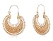 Touchstone Indian Bollywood pretty fringes and floral theme ethnic south Indian Chandbali Moon bridal designer jewelry chandelier earrings for women in antique gold tone