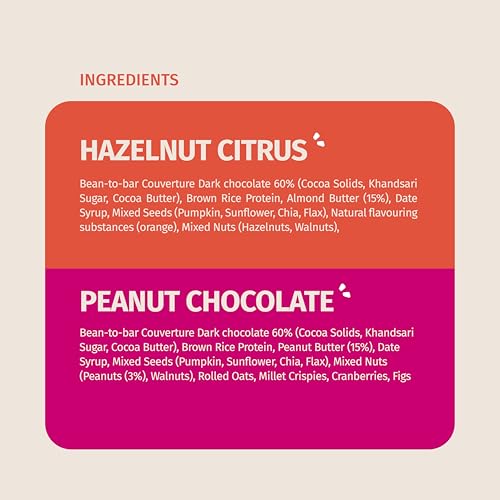 Image of The Good Kind Hazelnut Citrus Protein Bar (3 Pack) & Peanut Chocolate Protein Bar (2 Pack), Plant Based Bar, Perfect for Snacking, Gluten Free, Palm Oil free & Vegan (Combo Pack of 5)