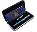 Duke D2 Green Fountain Pen Double-Nibs Iridium Medium and Fude Calligraphy Nib Interchangeable Writing Gift Box Set for Office/Business/Art/Painting