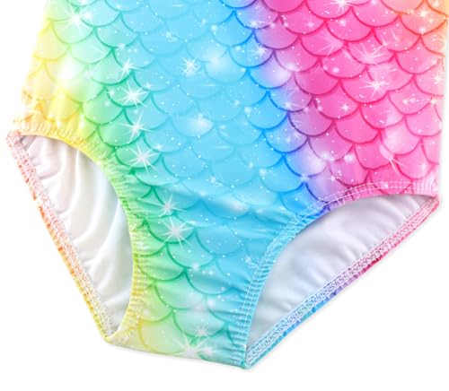 Image of Girls Swimsuit One Piece Bathing Suit with Adjustable Straps Cute Little Kids Swimming Suits Beach Swimwear 4T-12