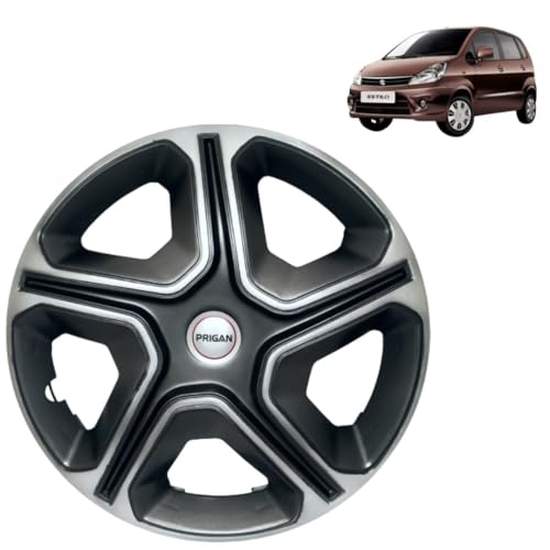 Image of Prigan Zen Estilo Grey Silver Wheel Cover 13 inch for Zen Estilo (Set of 4 Pcs) (Press Fitting) Model Name- Nexon Grey Silver 13