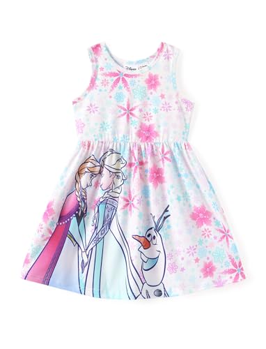 Image of Disney Minnie Mouse Princess Frozen Elsa Stitch Girls Dress Sleeveless & Short Sleeve Casual Summer Clothes Baby to Toddler