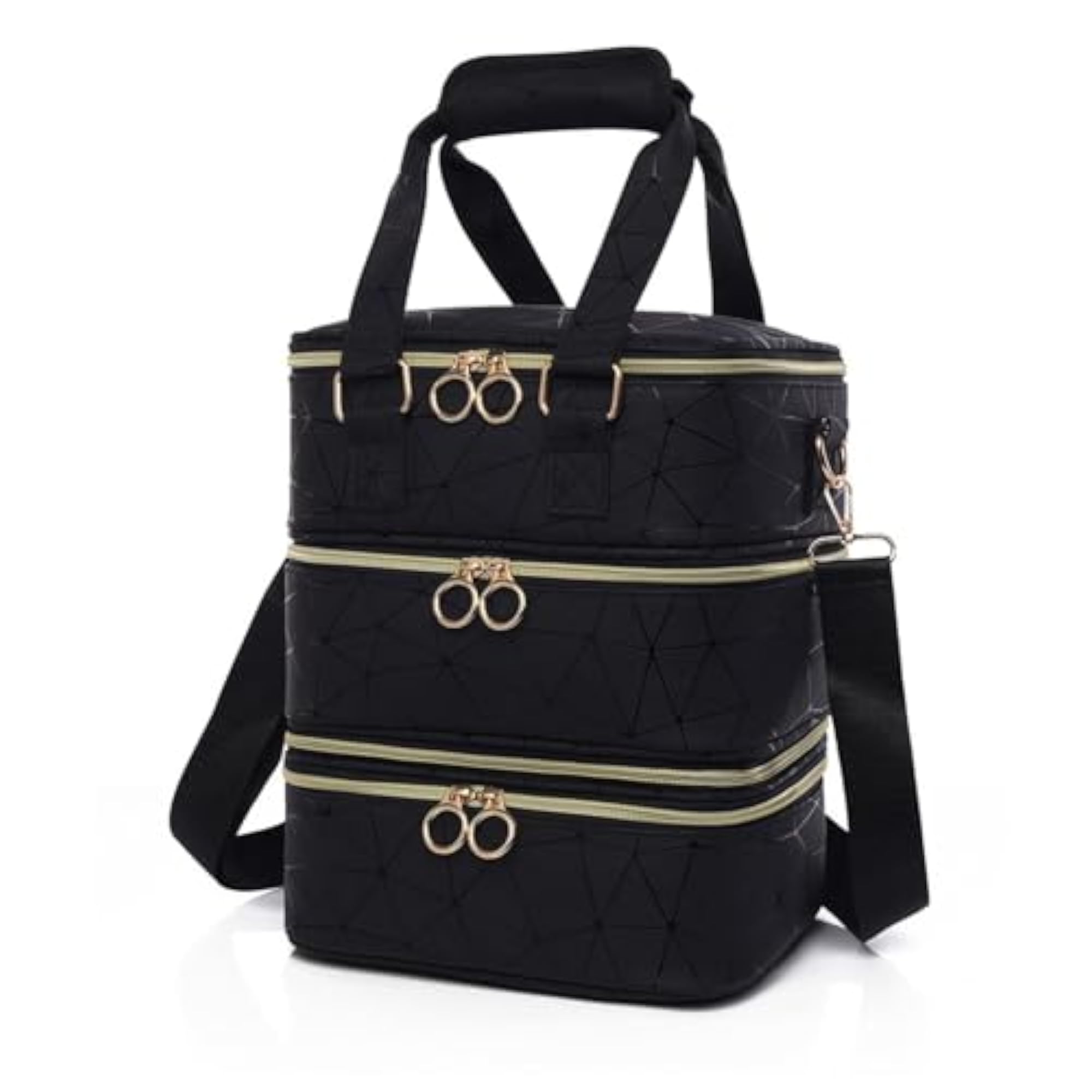 Stylish Nail Polish Organizer with Zipper Closure