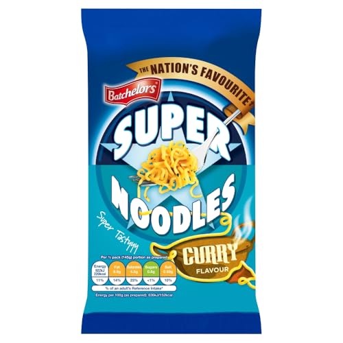 Batchelors Super Noodles, Curry Flavour Instant Snack Ready in 4 Minutes, 90 g Packet (Pack of 1)